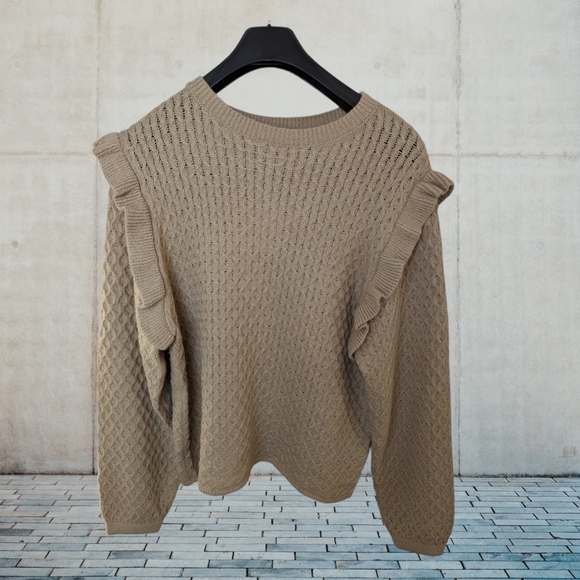Rylee + Cru Women's La Reina Sweater in Putty XL - Picture 3 of 9